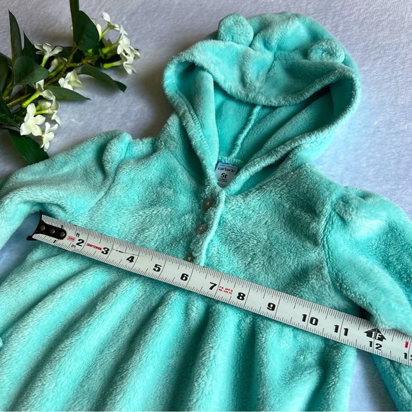 Carter’s Baby Girl 5T Hoodie Sweatshirt Teal - Picture 6 of 13